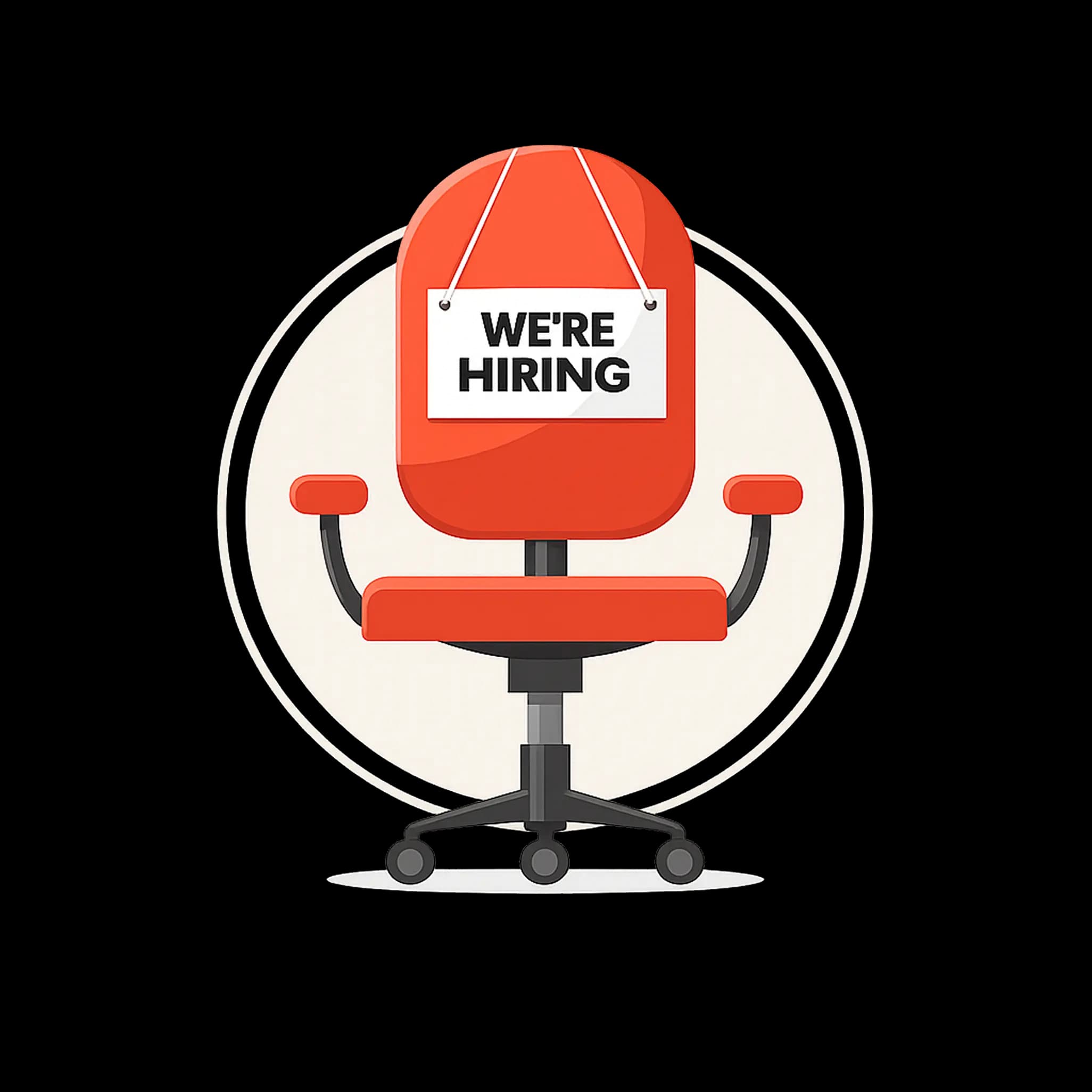 We are hiring chair illustration